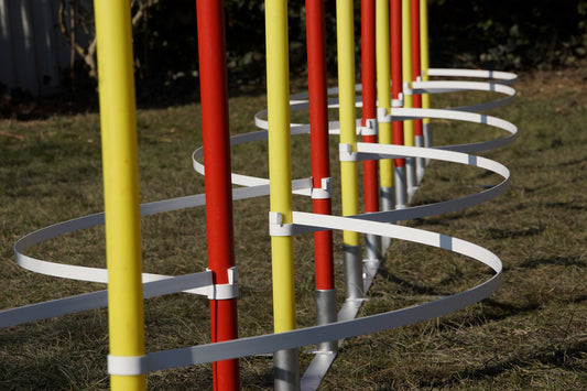 Agility slalom arches/training arches for slalom poles - diameter 24mm-29mm, without poles!