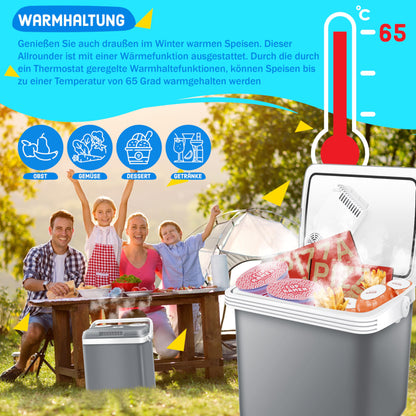 KESSER® Cooler Box Thermobox 32 liters | Thermo-Electric Cooler Box | COOLS and WARMS | 12 & 230V | Cooler Box for Car, Boat & Camping | Mini Fridge with ECO & MAX Mode | incl. Cooling Packs