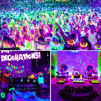 30W LED black light spotlight, NATPOW UV black light floodlight with plug IP66 waterproof black light lamp fluorescence blacklight party light for Halloween aquarium bar neon colors disco (2 pcs)