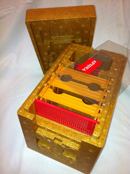 Apidea mating box complete with feeding chamber and frames.