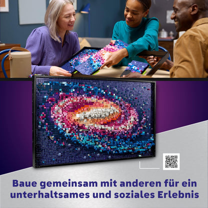 LEGO Art The Milky Way Galaxy, wall decoration, gift for space and astronomy fans, building set for adults, creative activity, solar system and constellations, wall art for the living room 31212