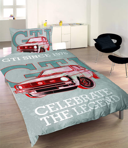 SkyBrands Volkswagen Golf 1 GTI bedding set Retro 135 x 200 with pillow 80 x 80 cm Celebrate The Legend