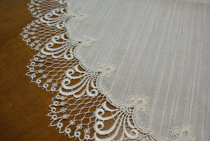 Plauener Spitze 3086L_14_90 Tablecloth Nizza L, size 90 cm, round