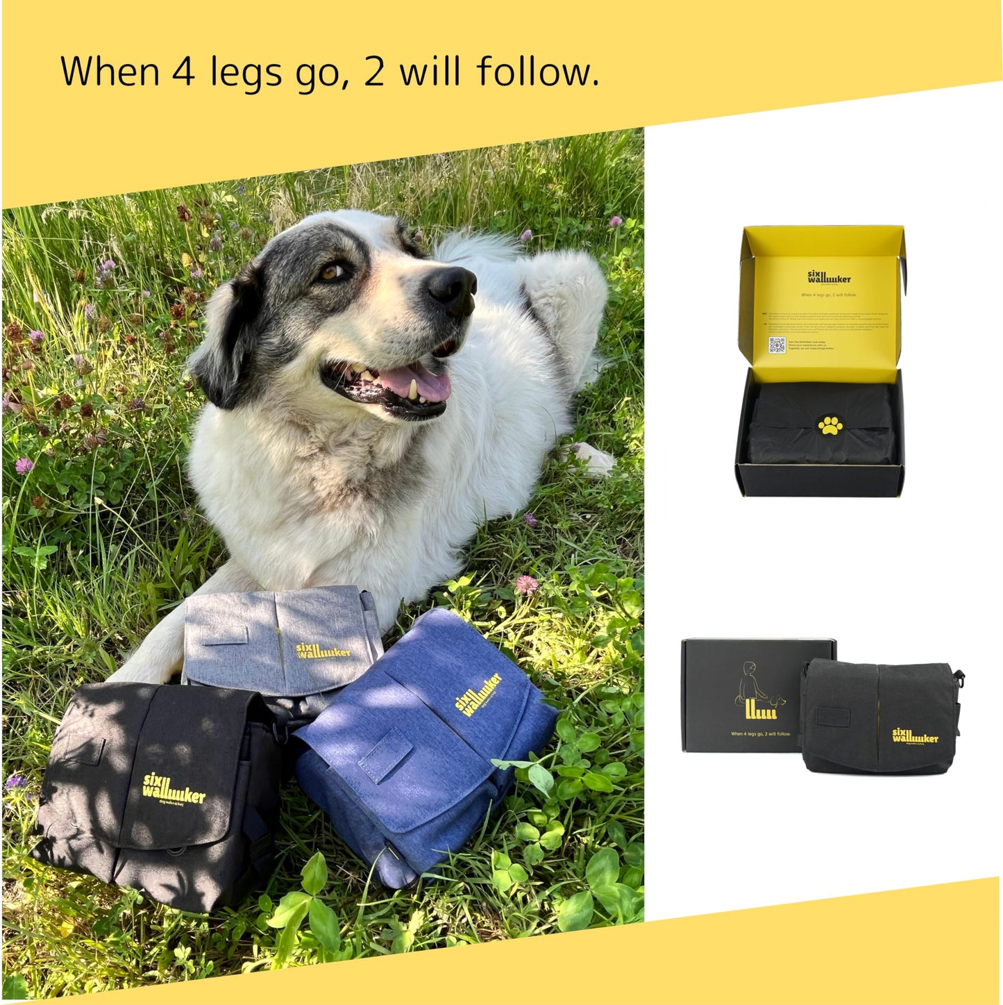 Arrivly SixWalker Treat Pouch for Dogs with Magnetic Closure, Practical Dog Training Treat Bag, Multifunctional Treat Pouch for Dogs with Removable Inner Pocket (Black)