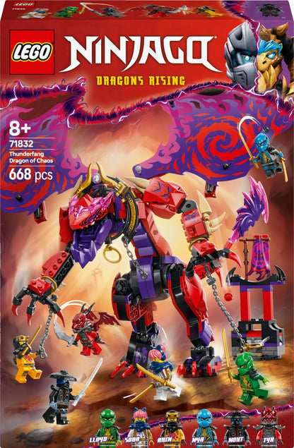 LEGO NINJAGO Stormbringer Dragon - Toy with 6 Ninja Minifigures - Roleplay Building Set for Boys and Girls 8+ - Gifts for Fans of the TV series Rise of the Dragons 71832
