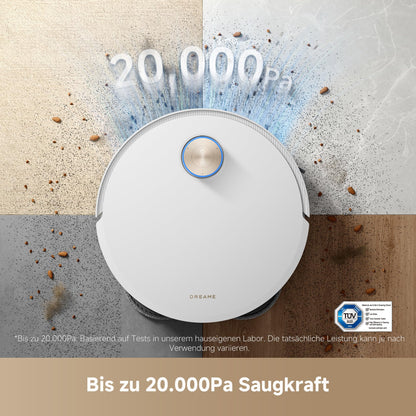 dreame X50 Ultra Complete Robot Vacuum with Mopping Function, 20,000Pa Suction Power, 6cm Obstacle Clearance, with Mopping Function & Detachable Mop, AI Obstacle Avoidance and 360° Navigation.