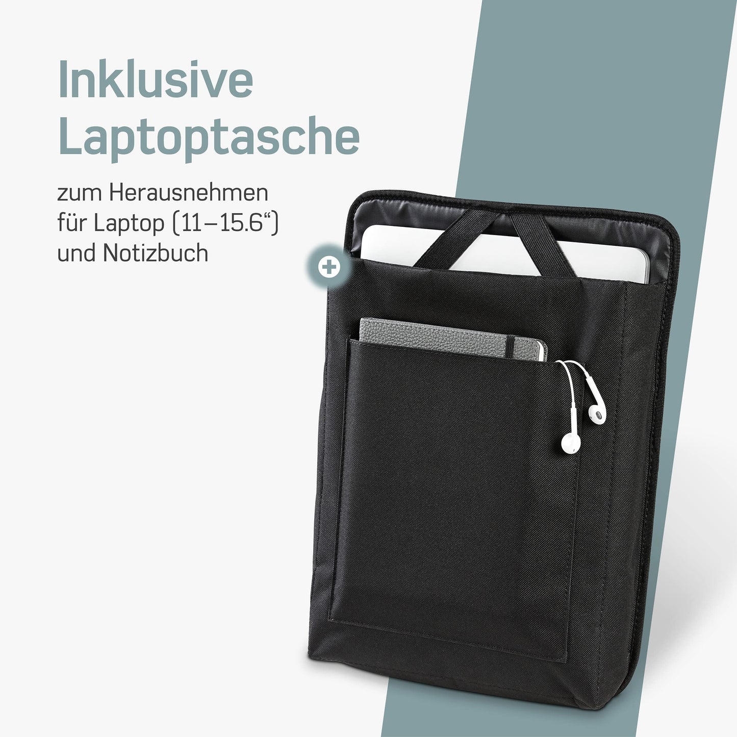 Borrow 3in1 waterproof bike bag for luggage rack - Reinforced straps (Innovation 2023) - Can be used as a bike backpack, luggage rack bag, bike bag, and backpack.