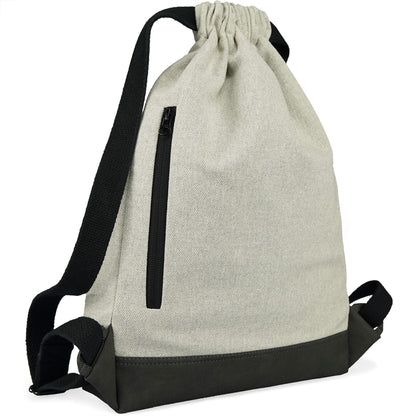 Adore June Daypack Bob Modern Backpack Gym Bag for sports, travel, and city. Lined unisex drawstring bag with inner pocket and zip security pocket.