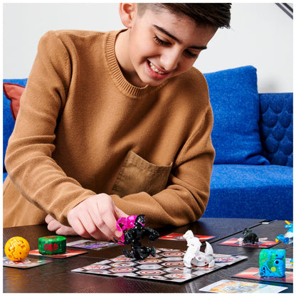 Bakugan 'Evolutions' Battle Strike 6-pack with 1 Platinum Ball (Haos Wrath), 2 Basic Balls (Darkus Trox, Haos Nillious), 1 Geogan (Aurelus Insectra), 2 Nanogan (Aquos Blade, Darkus Clutch)