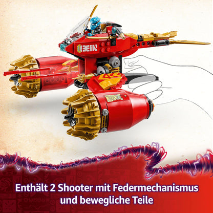 LEGO NINJAGO Kai's Stormbringer Mech - Flying motorcycle toy with 3 minifigures - Mech with posable head, arms, and legs - Building toy - Gift for boys & girls ages 7+ 71830