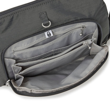 Baggallini Women's Securtex Anti-Theft Memento Crossbody Bag, Dark Gray