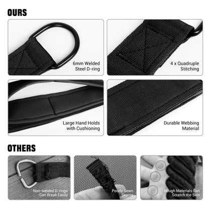 Vulken Tricep Rope Attachment. 24 Inch, 17 Inch Two lengths in one pull down rope. Triceps Extension Straps Fitness Equipment. Home Workout Handles for Resistance Bands.