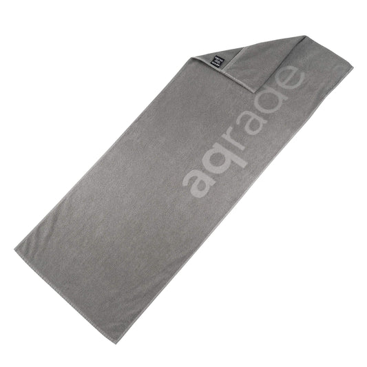 aqrade sports towel fitness towel with fastening 120x50cm gym made of 100% cotton anthracite XL