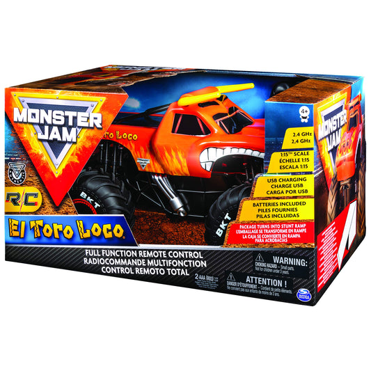 Monster Jam 6044992 RC El Toro Loco vehicle in 1:15 scale.