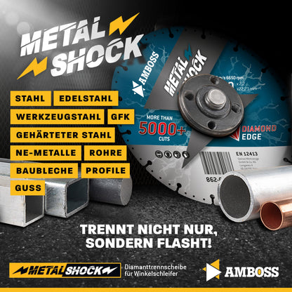 Anvil diamond cutting disc Metal Shock 5000+ for metal/steel/stainless steel - 230 x 2.2 x 22.23 mm