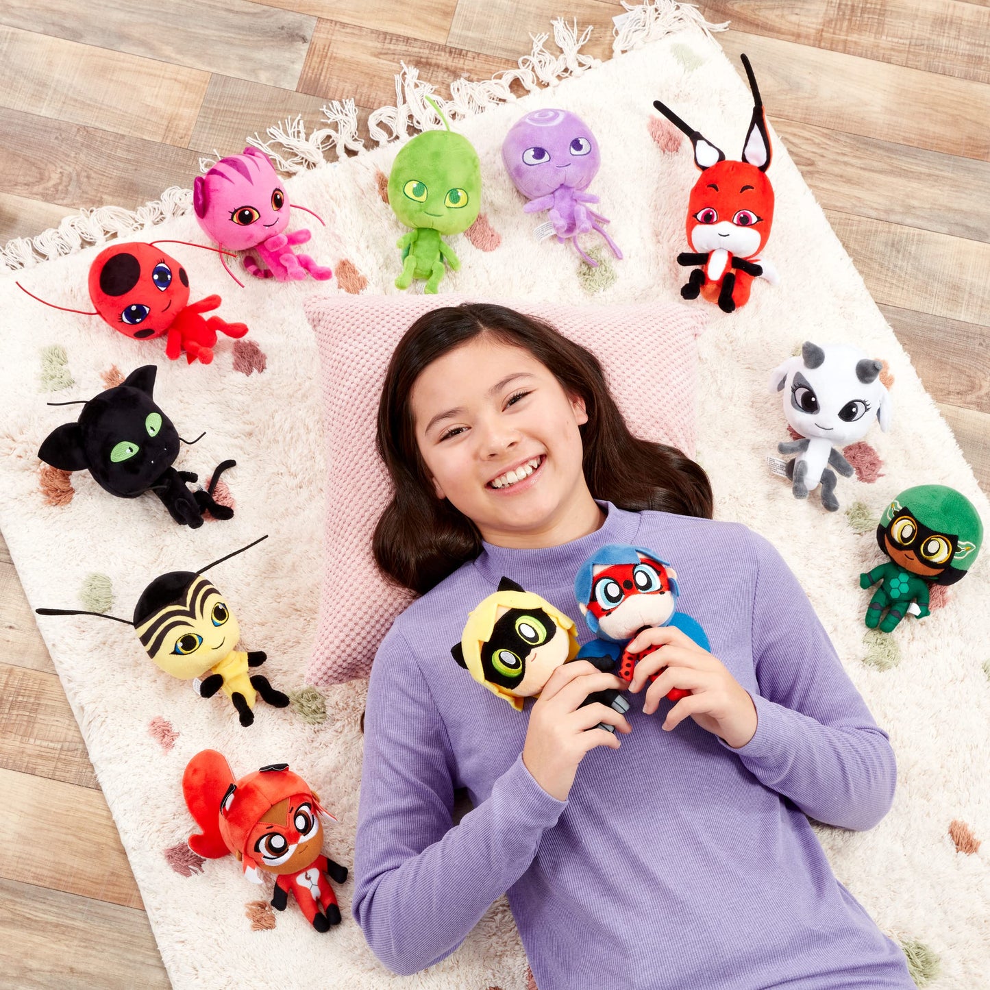 BANDAI - Miraculous Ladybug - cuddly plush toy Kwami 15 cm - Roarr - P50706