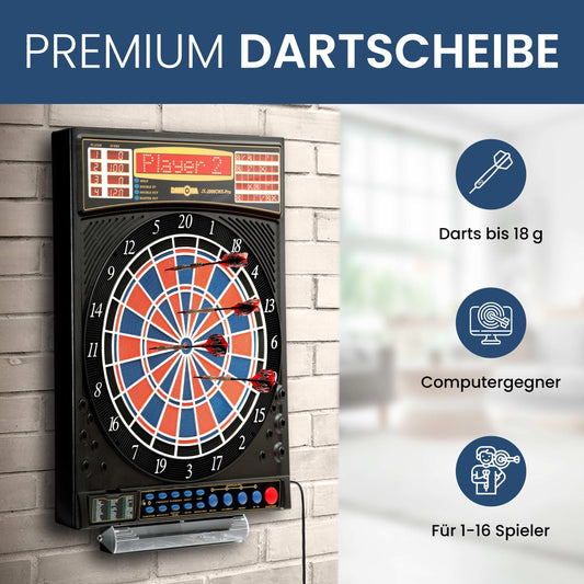 Electronic Dartboard Dartona JX2000 Tournament Pro - | Electronic dartboard | Tournament board with 41 games and over 200 variations | Highly rated on Vergleich.org