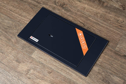 Brihard floor-mounted safe with key lock - built-in safe 4L secure storage - external dimensions 13x39x21 cm (HxWxD) | Heavy-duty safe - internal dimensions 12x33x17cm (HxWxD)
