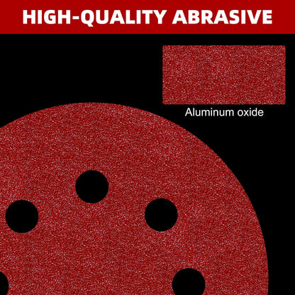 120 pieces of sandpaper 125mm Velcro 320 grit sanding discs for 8 hole round orbital sander sanding wood metal and paint.