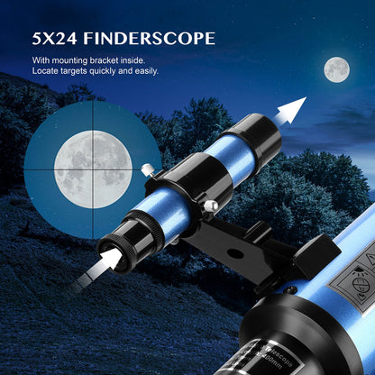 Aomekie Telescope Astronomy 70/400 Telescope for Kids Beginners Amateur Astronomers with Aluminum Tripod Smartphone Adapter and Moon Filter (40070)