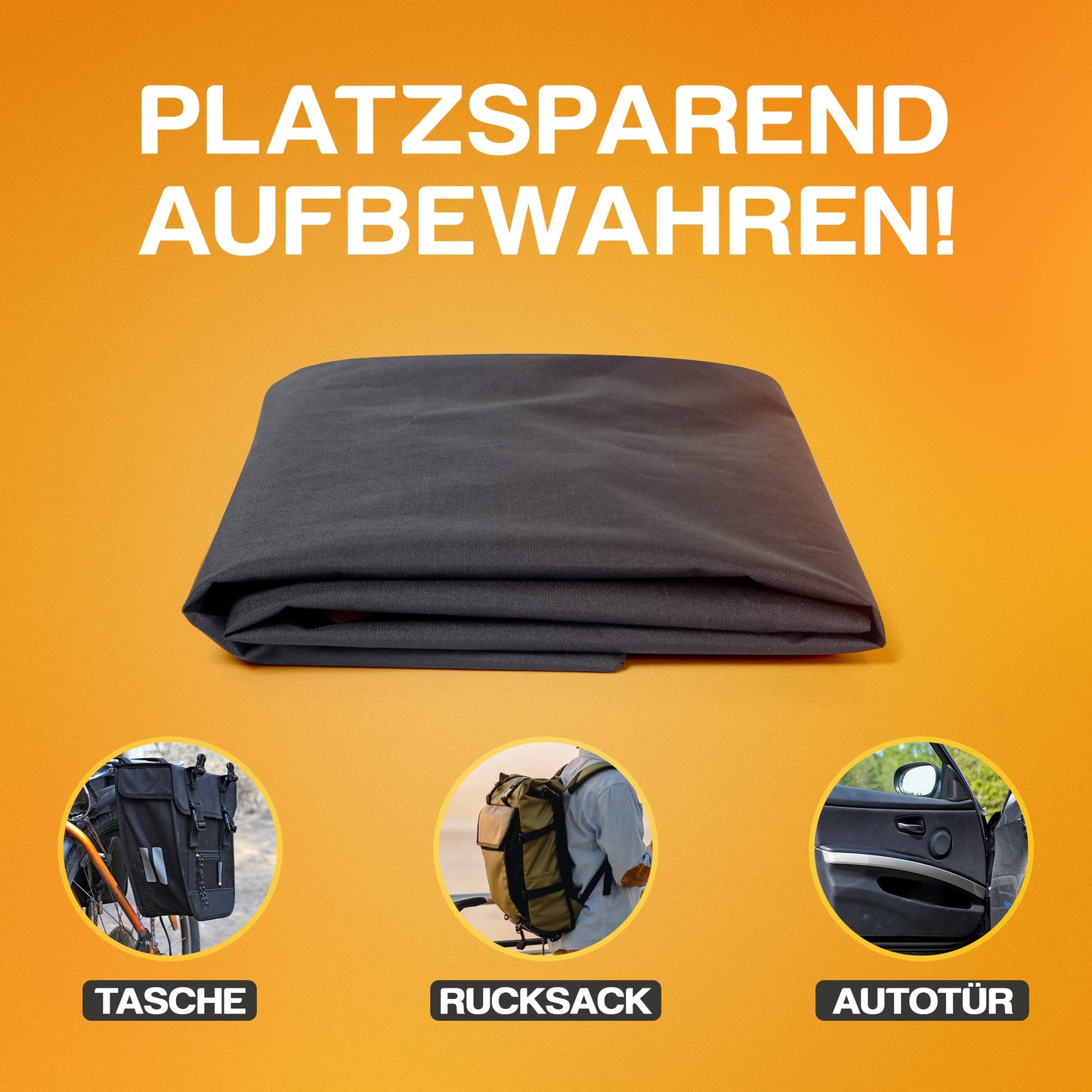 WHEELOO handlebar cover Ebike transport protection I water-repellent & durable I bike cover for rear rack I rain protection cover for bike carrier I handlebar protection cover
