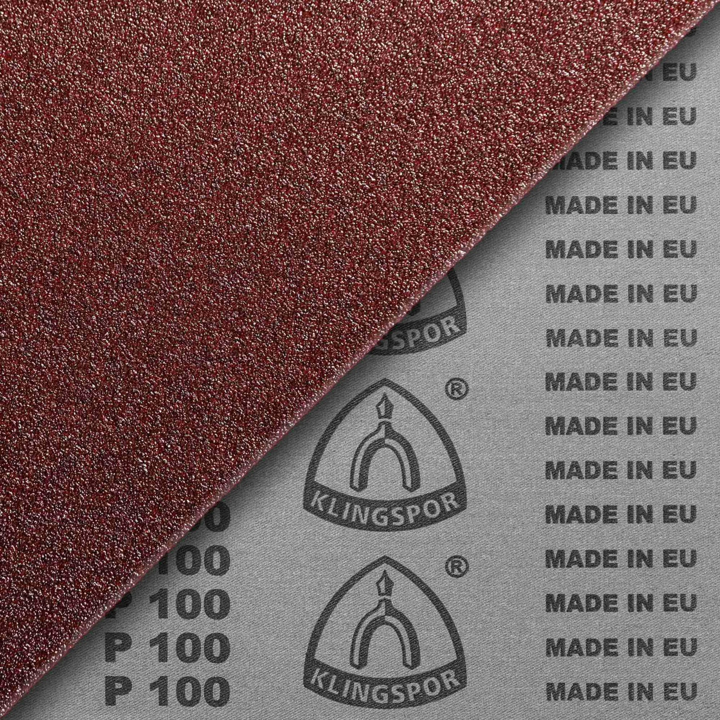 Klingspor Corundum Sanding Belt - 75 x 575 mm - Grit P100 - 10 Pieces - for Wood & Metal - tear-resistant semi-flexible fabric backing - Professional sanding belts for hand belt sanders