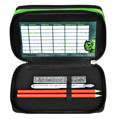 Schooli - Tripledecker student case Jurassic World - Large student case with high-quality pens - practical and functional - for school and on the go - high-quality material - for ages 6 and up