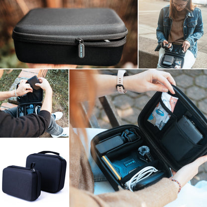 LENS-AID Organizer Case for camera & tech accessories: Hard case for storing on the go | Protection for USB cables, batteries, hard drive, power bank, adapters