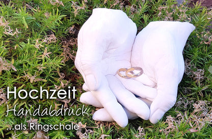 Bambelina plaster casting kit - 3D handprint for couples and siblings - German product - natural alginate for sensitive skin. Perfect gift for wedding, Valentine's Day, anniversary.