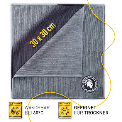 Barista Legends® Barista Cloth Set 4 Pieces - 30x30cm Barista Cloths for cleaning your coffee equipment (Barista Cloths)