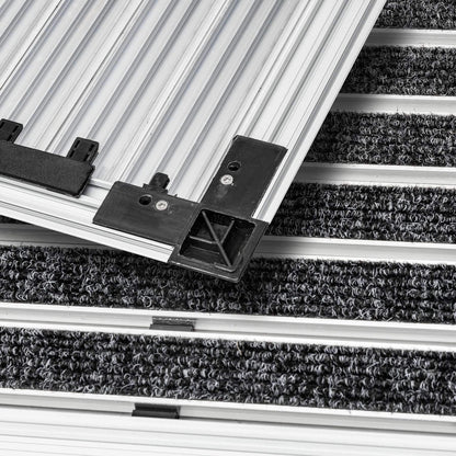 Astra high-quality dirt-trapping mat - outdoor doormat - scraper mat with ramp edges - 100% aluminum frame - 45 x 75 cm - grey