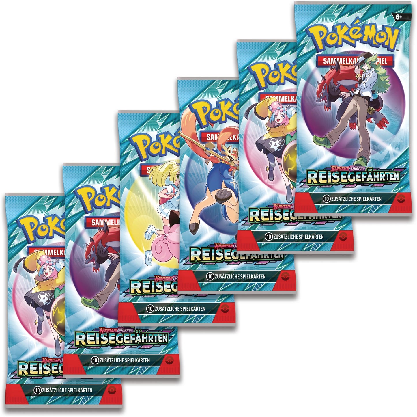 Pokémon Trading Card Game: Booster Bundle Crimson & Purple - Travel Companions (6 Booster Packs)
