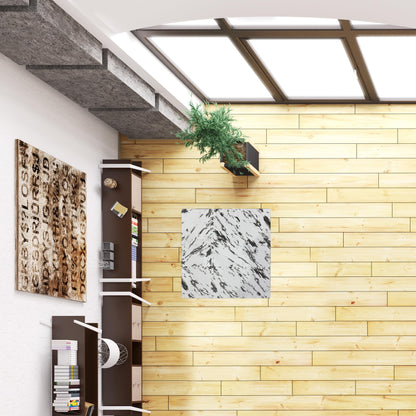 Relaxdays 45 x Floor Protection Mat, Puzzle Mat Set, Sports & Fitness Equipment, 4.25 sqm, Eva Foam, BPA-free, Marble Look, White