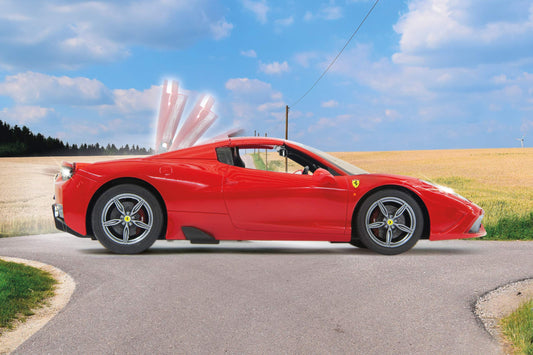 JAMARA 405066 - Ferrari 458 Speciale A 1:14 27MHz Convertible remote controlled - officially licensed, approx. 1 hour drive time at 11 km/h, LED lights, perfectly replicated details, detailed interior.