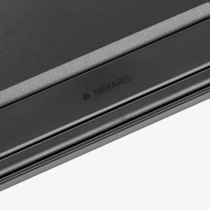 Navaris plastic laptop table tray - bed sofa mat for tablet - 37.6x28x5.8cm laptop pad cushion - 8 different levels - black