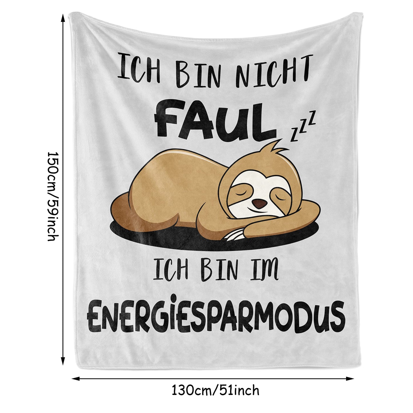 Shopwhile Sloth Gift Funny gifts for women and men Sloth blanket 130x150 cm Christmas Birthday Hilarious gifts for girlfriend Flannel Sloth cuddly blanket