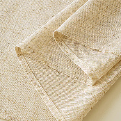 EMEMA curtains Linen curtain with eyelets Voile curtain Linen look Modern semi-transparent for living room decorative curtain children's room tab top curtain kitchen curtains 2 pieces set 140x215cm (WxH) Beige
