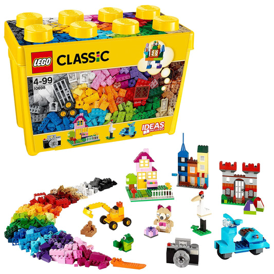 LEGO Classic Large Brick Box, Construction Toy & Classic Pastel Creative Building Set Brick Box, Construction Toy