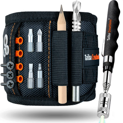 Gifts for men, magnetic wristband craftsman 2025 including magnetic rod and pencil for holding screws and nails, gift ideas for Father's Day, Men's Day, birthday, dad, gadgets tool.