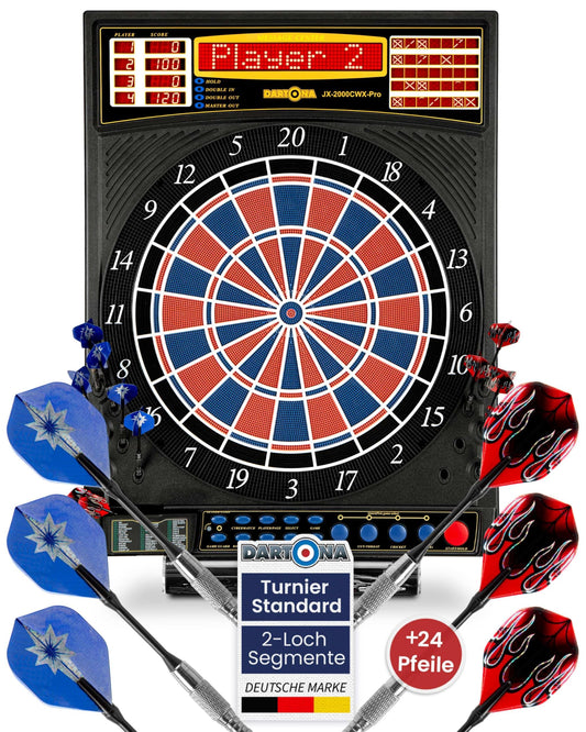 Electronic Dartboard Dartona JX2000 Tournament Pro - | Electronic dartboard | Tournament board with 41 games and over 200 variations | Highly rated on Vergleich.org