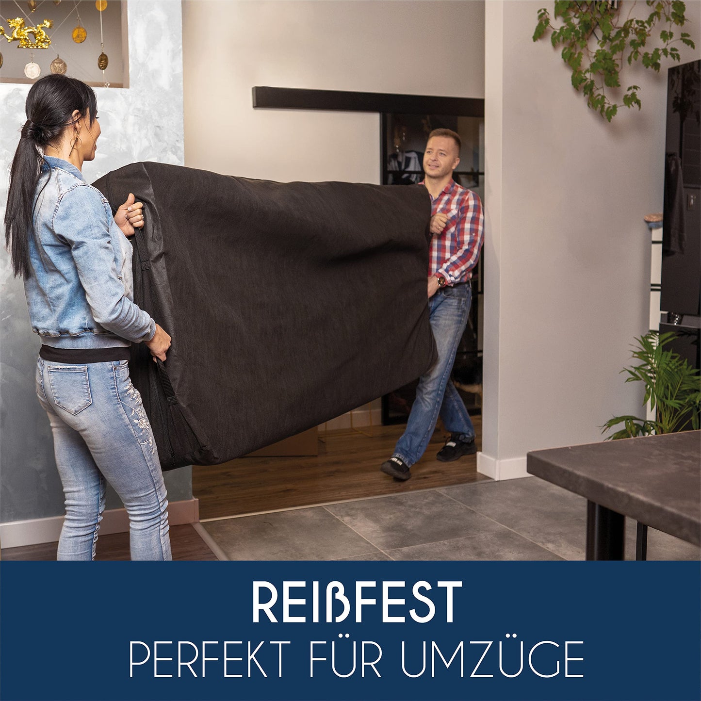 Mattress cover 140x200 cm for storage and moving Dreamzie (Made in EU and Oeko-TEX - 30cm thickness) - Storage bag for mattresses with zipper