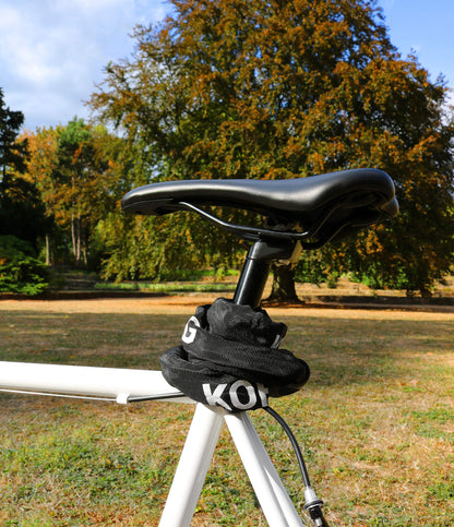 KOHLBURG very long bike lock combination lock 115cm & 6mm strong steel - bike lock with code - chain lock with number combination for bike E-bike & e scooter - code bike lock