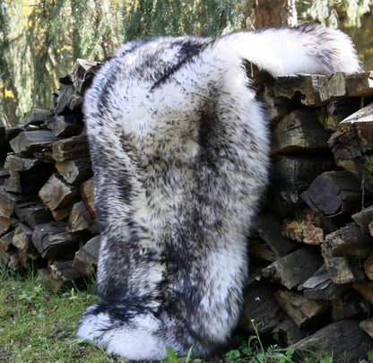 Merino sheepskin from the Black Forest, 110-120 cm, cozy and soft. Ecologically tanned by German farms, natural form decor, premium sheepskin runner, seat pad.
