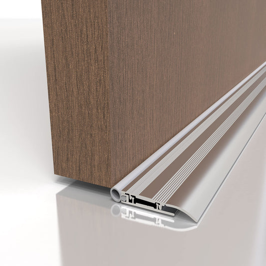 Alumat - Stainless steel universal aluminum door threshold 100cm x 5.5cm x 0.8cm - Perfect as a draft excluder for doors, insect protection, or weather bar.