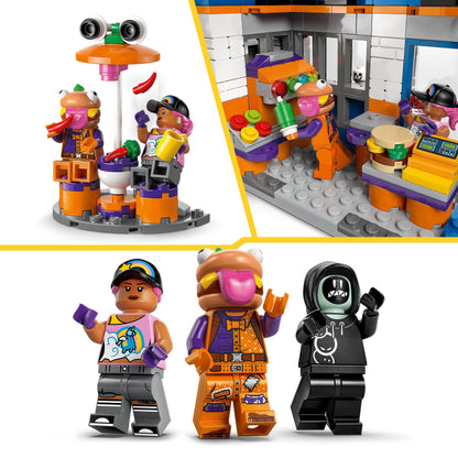 LEGO Fortnite Durrr Burger Restaurant - Gaming toy with Beach Bomber, Beef Boss, Sludge, and ONE Skeleton Minifigures - Collectible gamer gift for boys and girls 10+ years old - 77076