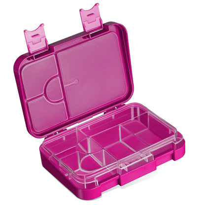 My Vesperbox - Len - Bento Box Kids - Lunchbox with 4+2 compartments - extremely durable - sandwich box - perfect for kindergarten and school (Purple Rainbow)