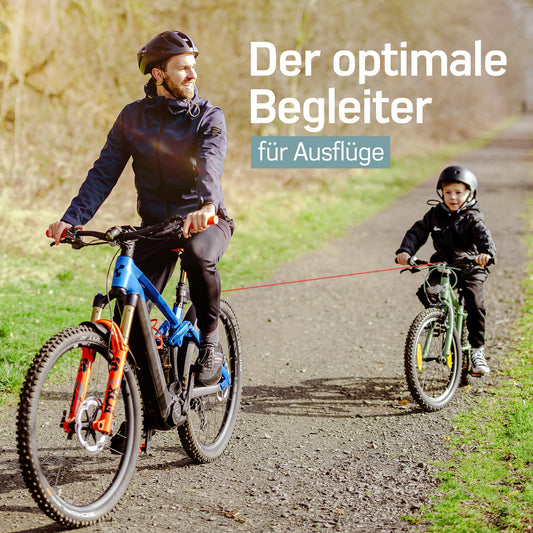 Bicycle tow rope for kids and adults, Safe and easy to attach and detach, fits all handlebars, suitable for Woom, max load capacity 120 kg