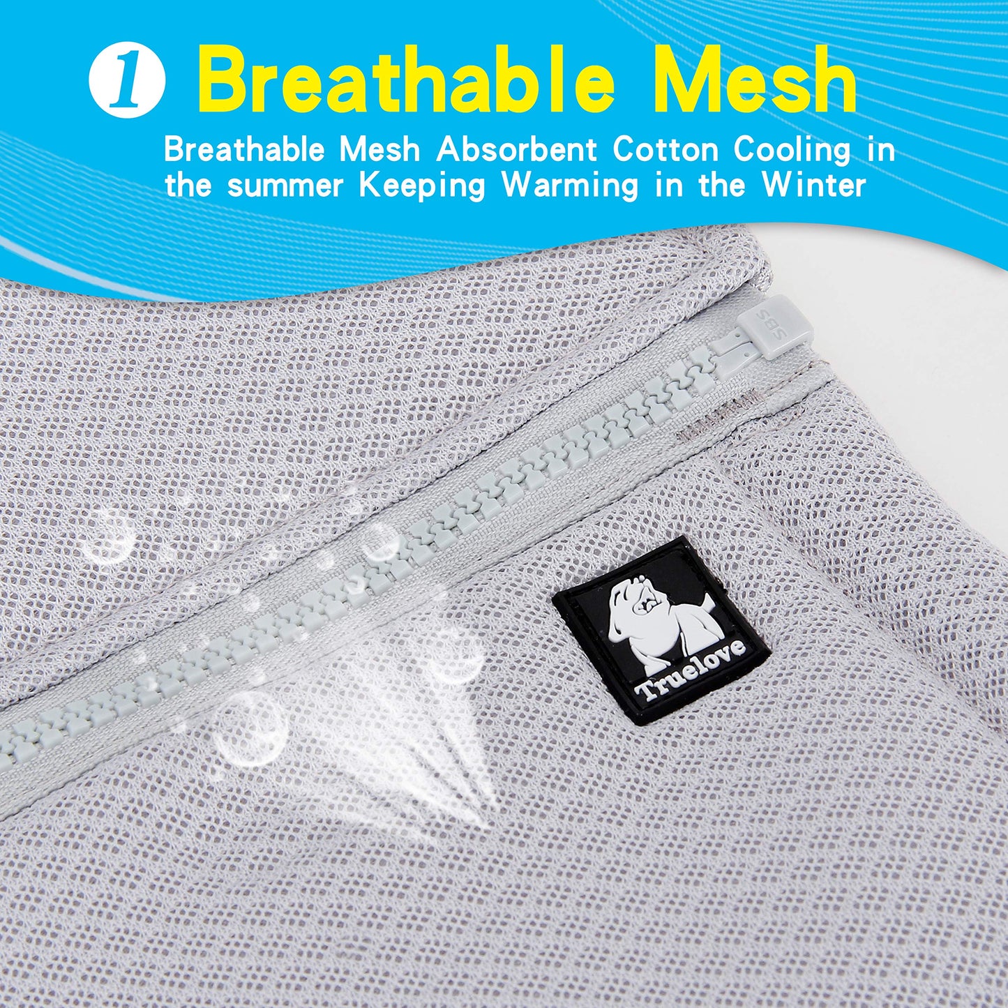 MOKCCI Truelove cooling vest for dogs. Dog cooling vest harness cooler jacket with adjustable zipper for outdoor hunting, training, and camping.