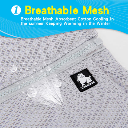 MOKCCI Truelove cooling vest for dogs. Dog cooling vest harness cooler jacket with adjustable zipper for outdoor hunting, training, and camping.