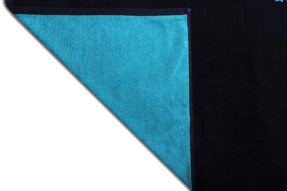 jilda-tex Beach towel 90x180 cm Bath towel Beach towel Hand towel 100% cotton Velour terry Easy-care (Nordic Blue)